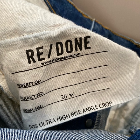 RE/DONE 90s Ultra High Rise Ankle Crop Jeans - Picture 13 of 15